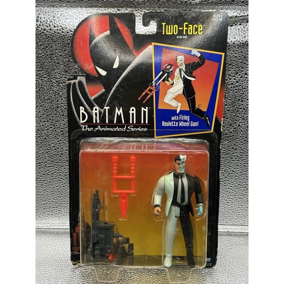 1992 Kenner Batman the Animated Series Two-Face w/ Firing Roulette Wheel Gun - Picture 1 of 4
